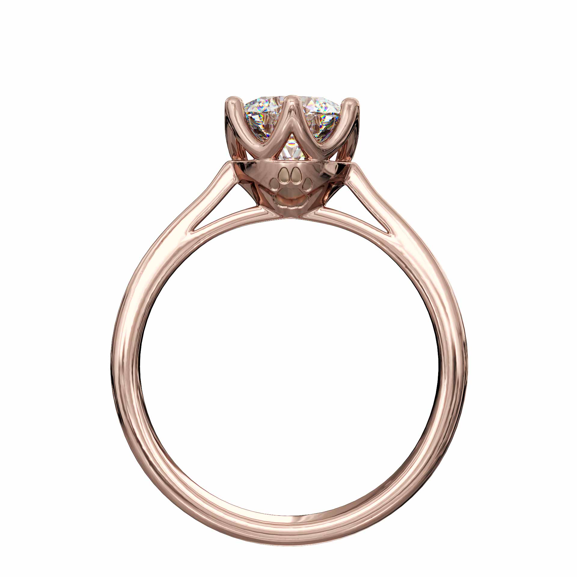rose gold diamind wedding ring